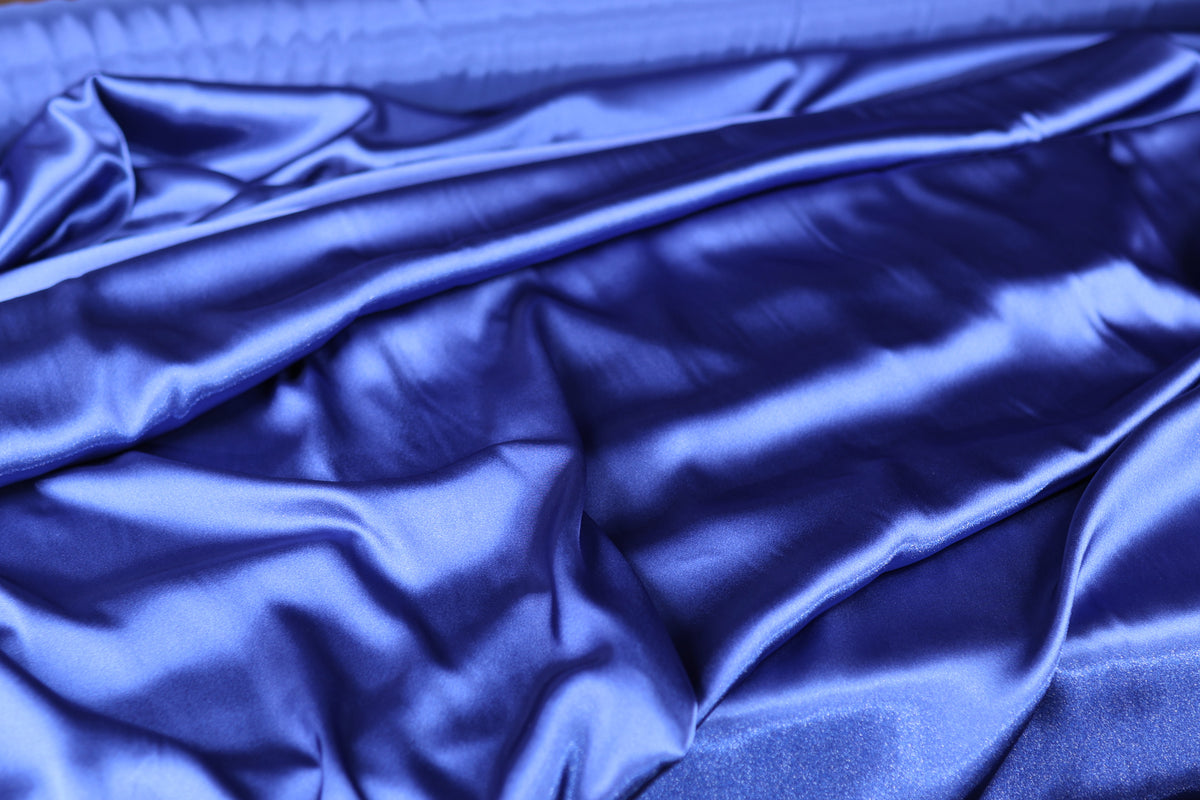 Charmeuse Satin Fabric by the Yard, Silky Polyester for Bridal, Prom and Costume Sewing