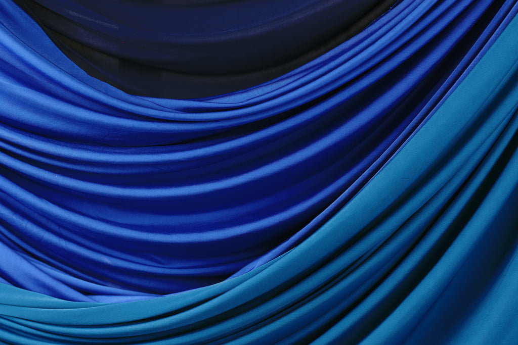 Royal Blue Venechia Stretch Knit Fabric – Matte 4-Way Apparel Cloth by the Yard