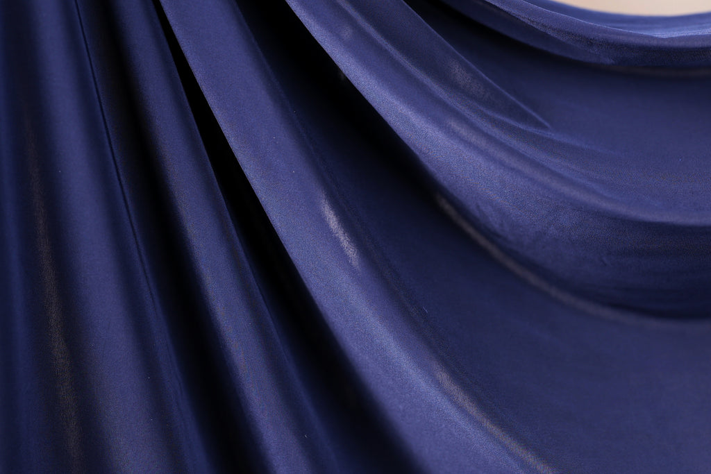 Royal Blue Venechia Stretch Knit Fabric – Matte 4-Way Apparel Cloth by the Yard