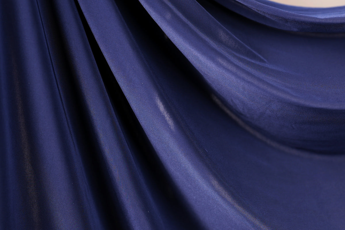 Royal Blue Venechia Stretch Knit Fabric – Matte 4-Way Apparel Cloth by the Yard