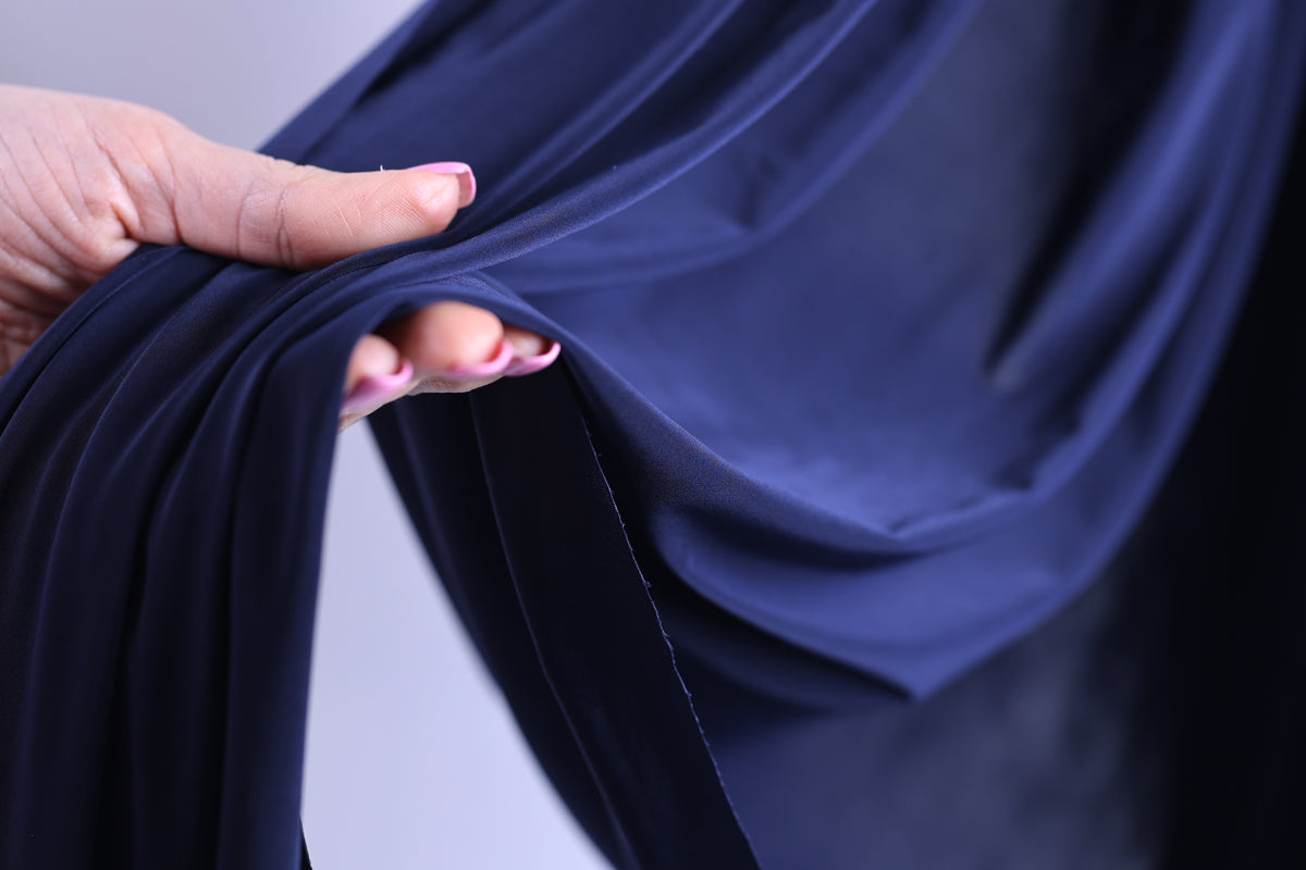 Royal Blue Venechia Stretch Knit Fabric – Matte 4-Way Apparel Cloth by the Yard