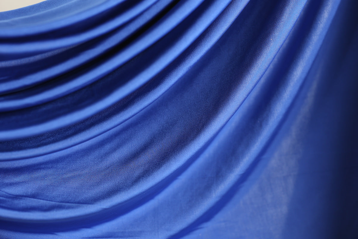 Royal Blue Venechia Stretch Knit Fabric – Matte 4-Way Apparel Cloth by the Yard