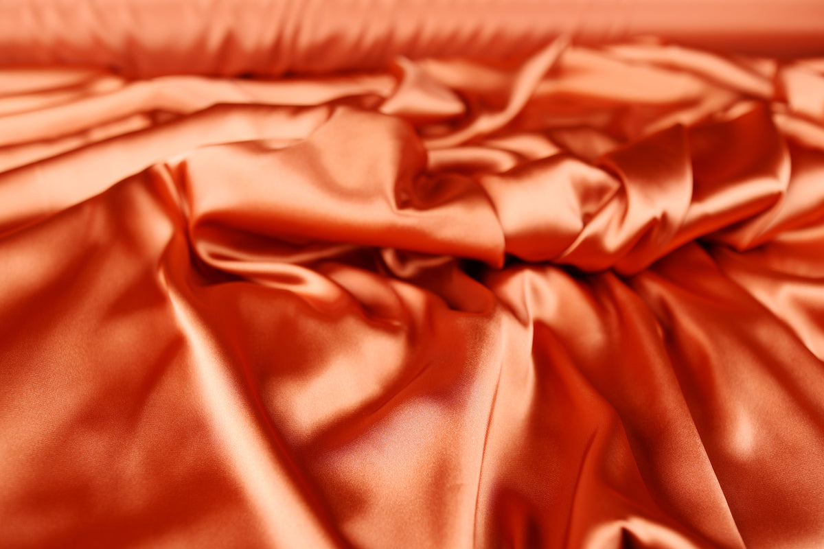 Charmeuse Satin Fabric by the Yard, Silky Polyester for Bridal, Prom and Costume Sewing