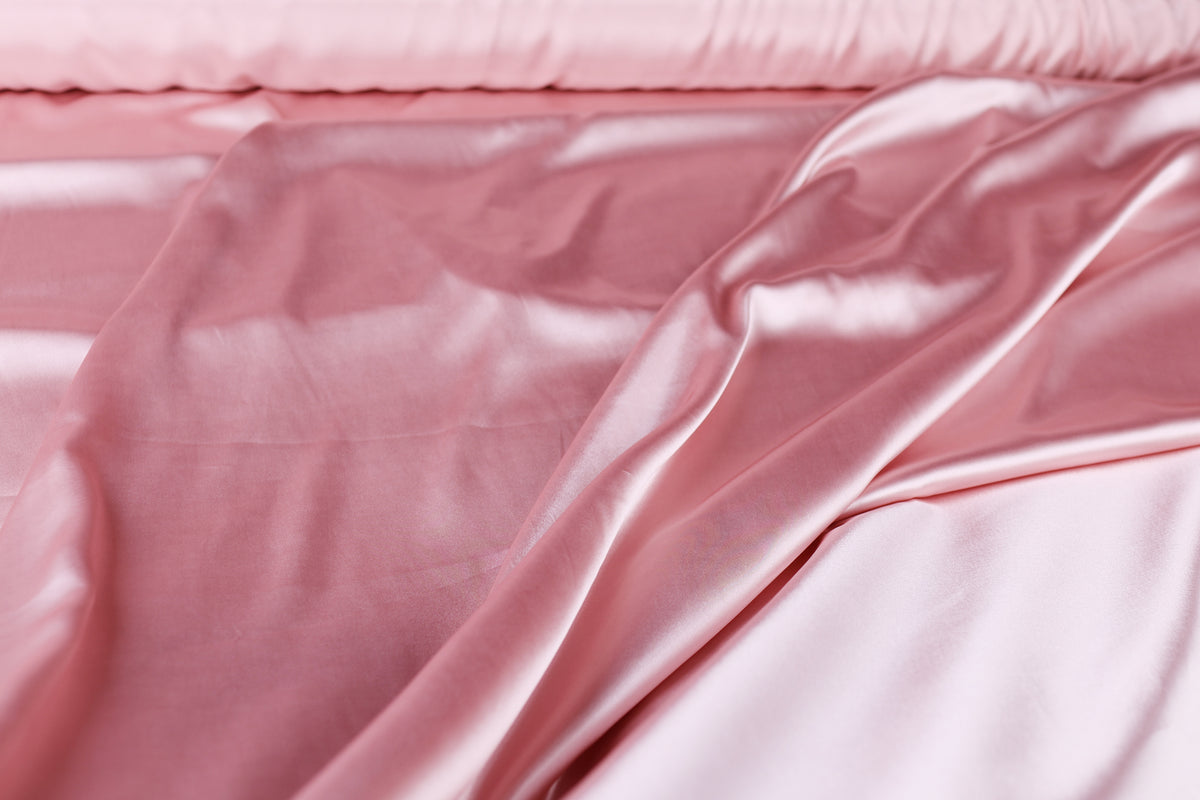 Charmeuse Satin Fabric by the Yard, Silky Polyester for Bridal, Prom and Costume Sewing