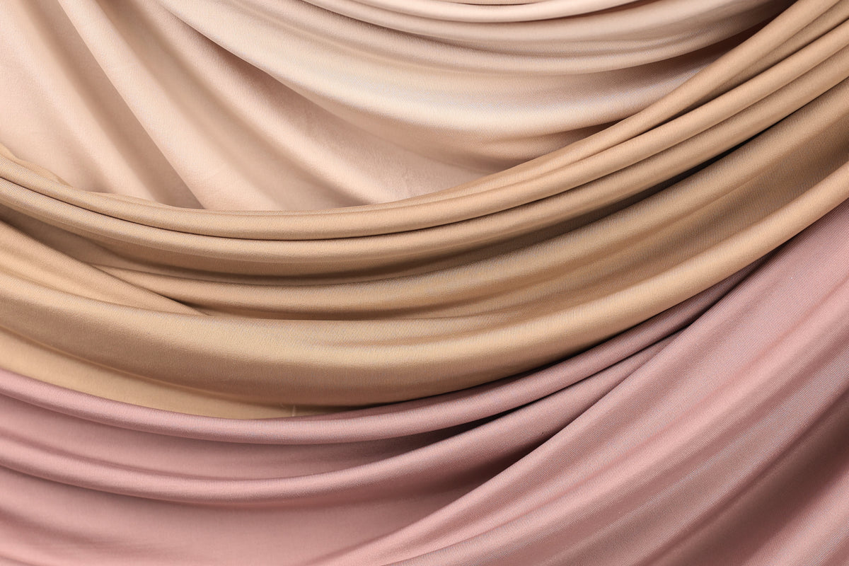 Champagne Venechia Stretch Knit – Matte Draping Fabric by the Yard