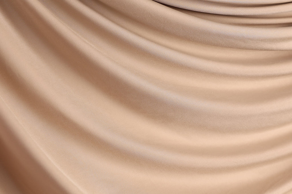 Champagne Venechia Stretch Knit – Matte Draping Fabric by the Yard