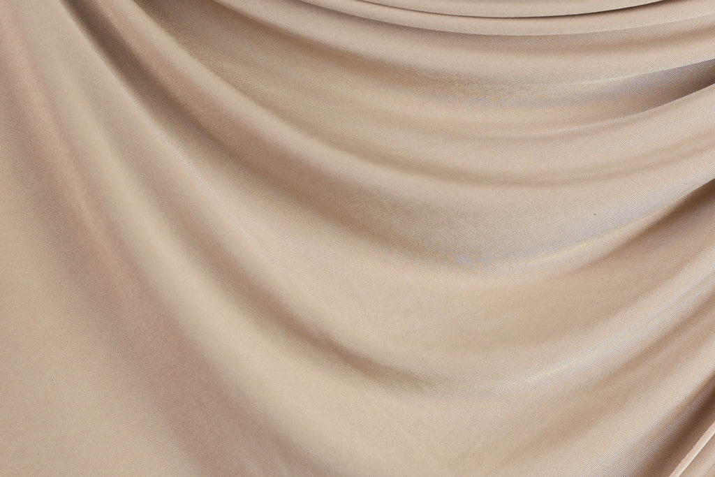 Champagne Venechia Stretch Knit – Matte Draping Fabric by the Yard