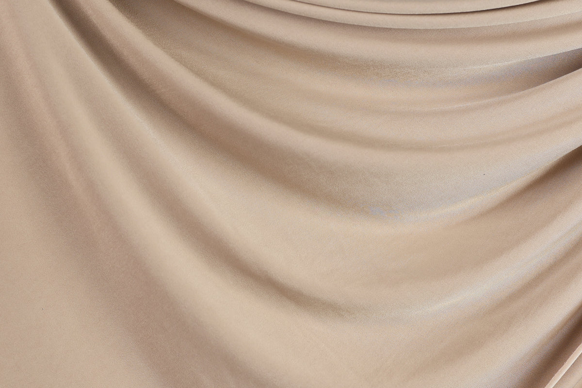 Champagne Venechia Stretch Knit – Matte Draping Fabric by the Yard