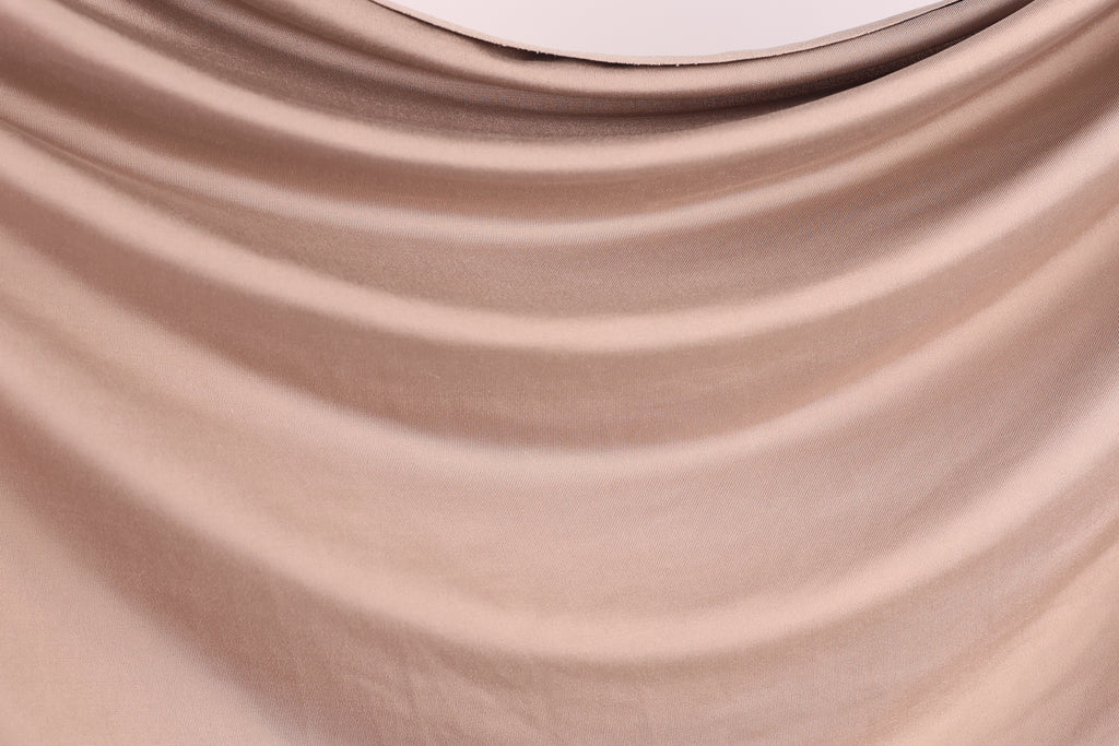 Champagne Venechia Stretch Knit – Matte Draping Fabric by the Yard