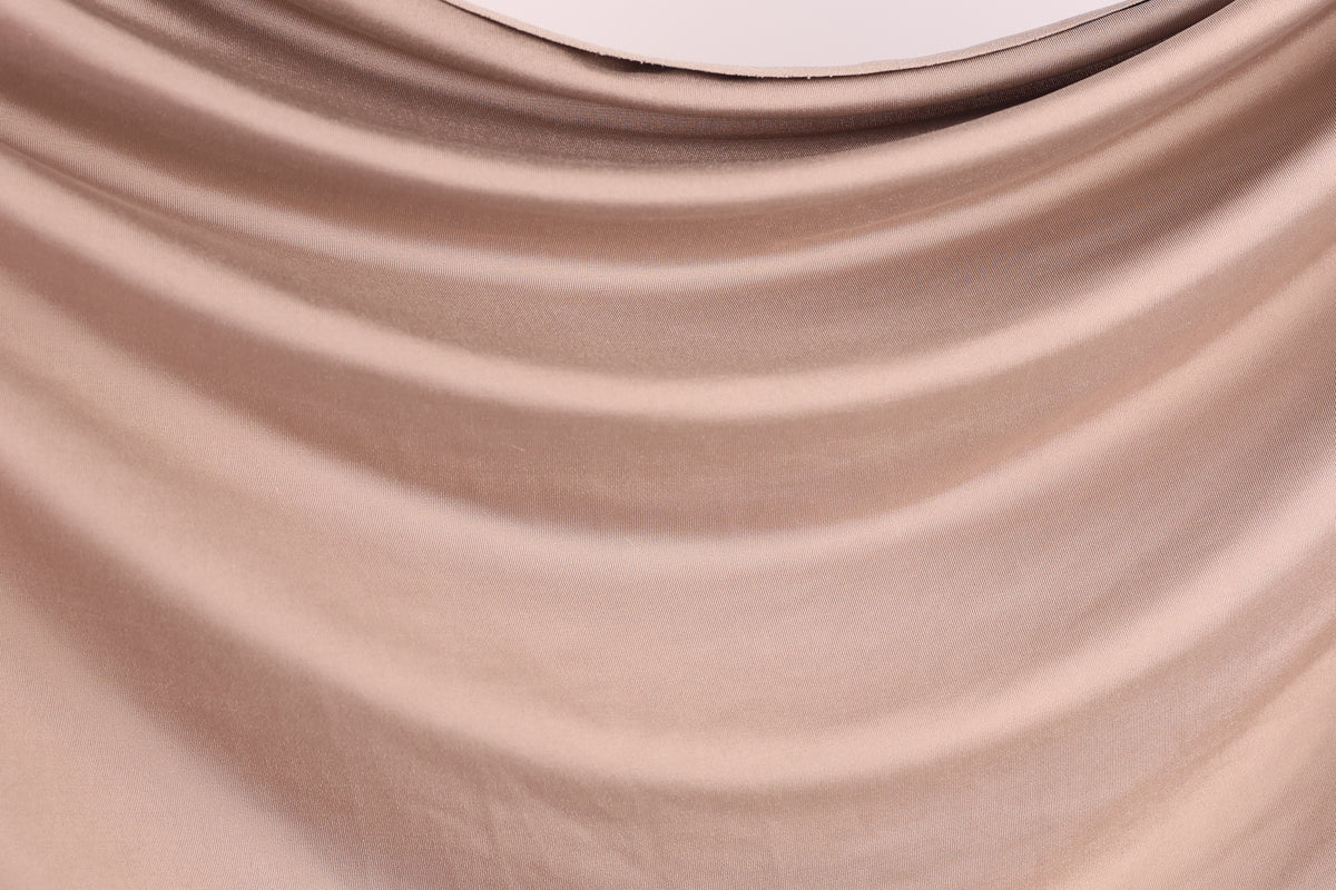 Champagne Venechia Stretch Knit – Matte Draping Fabric by the Yard