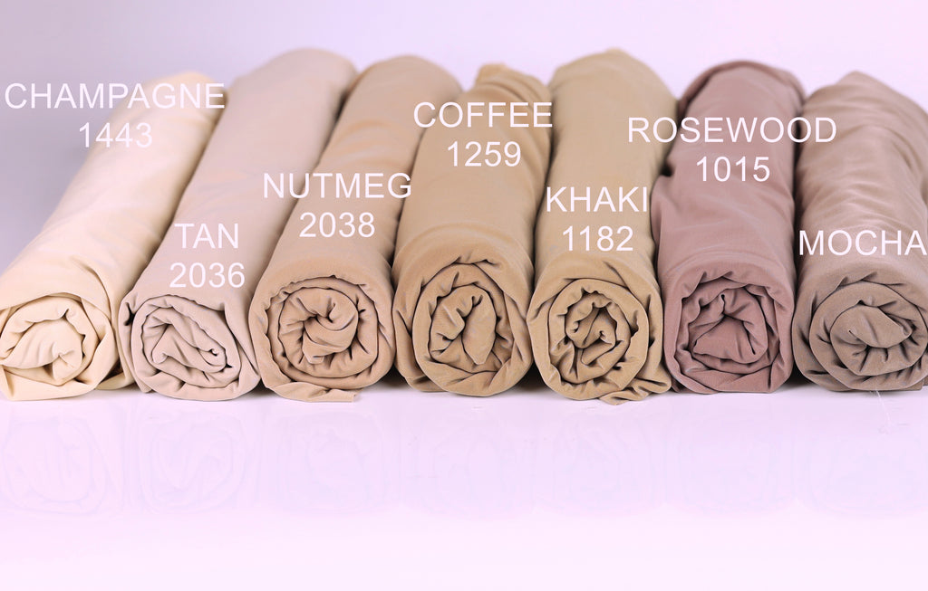 Champagne Venechia Stretch Knit – Matte Draping Fabric by the Yard