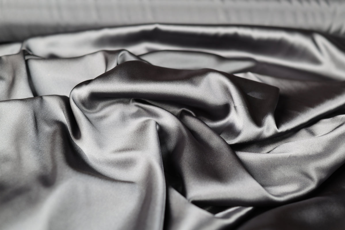 Charmeuse Satin Fabric by the Yard, Silky Polyester for Bridal, Prom and Costume Sewing