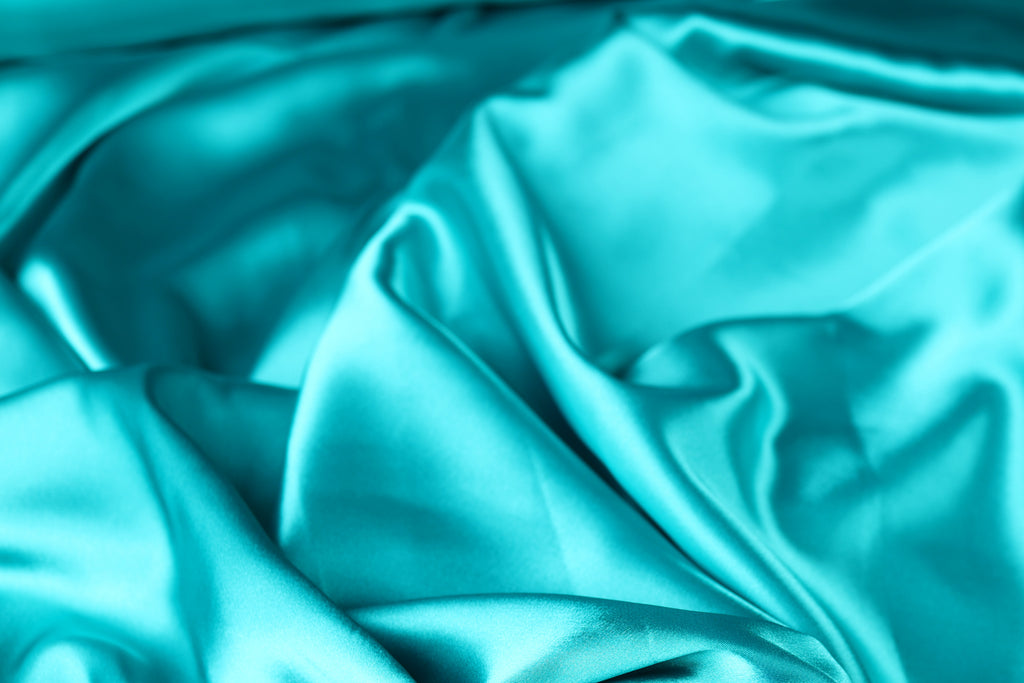 Mint Satin Charmeuse Fabric by the Yard, Silky Charmeuse for Dresses, Lingerie and Resort Wear