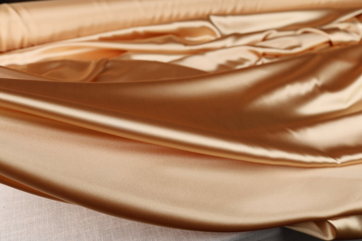Charmeuse Satin Fabric by the Yard, Silky Polyester for Bridal, Prom and Costume Sewing