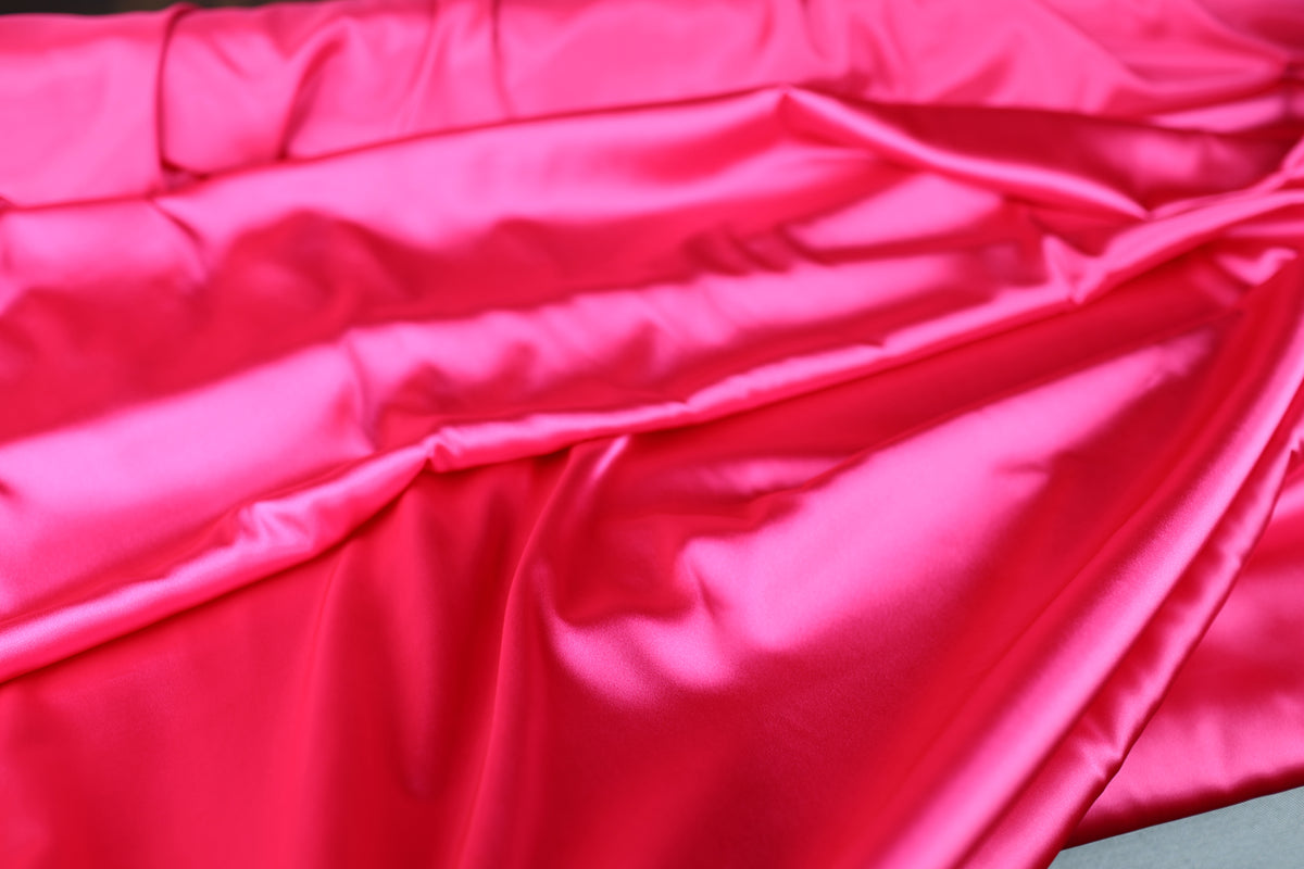 Charmeuse Satin Fabric by the Yard, Silky Polyester for Bridal, Prom and Costume Sewing