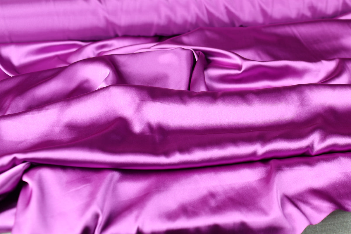 Charmeuse Satin Fabric by the Yard, Silky Polyester for Bridal, Prom and Costume Sewing