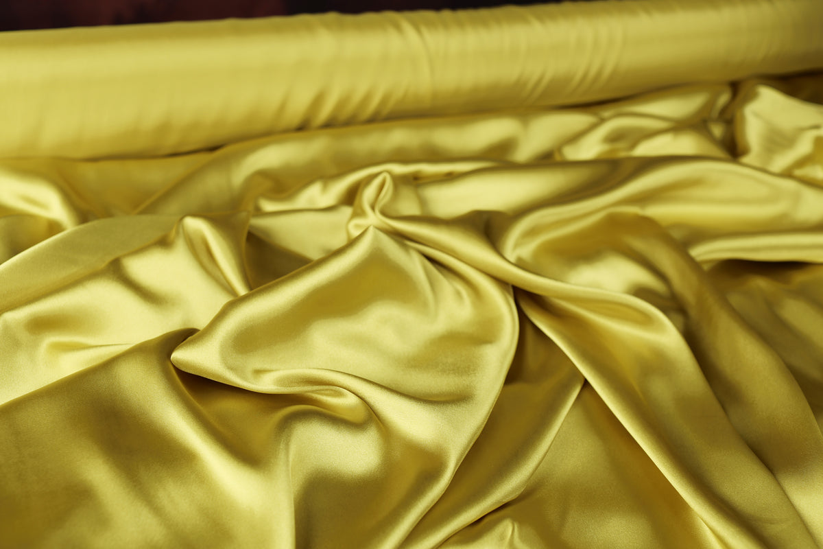 Charmeuse Satin Fabric by the Yard, Silky Polyester for Bridal, Prom and Costume Sewing