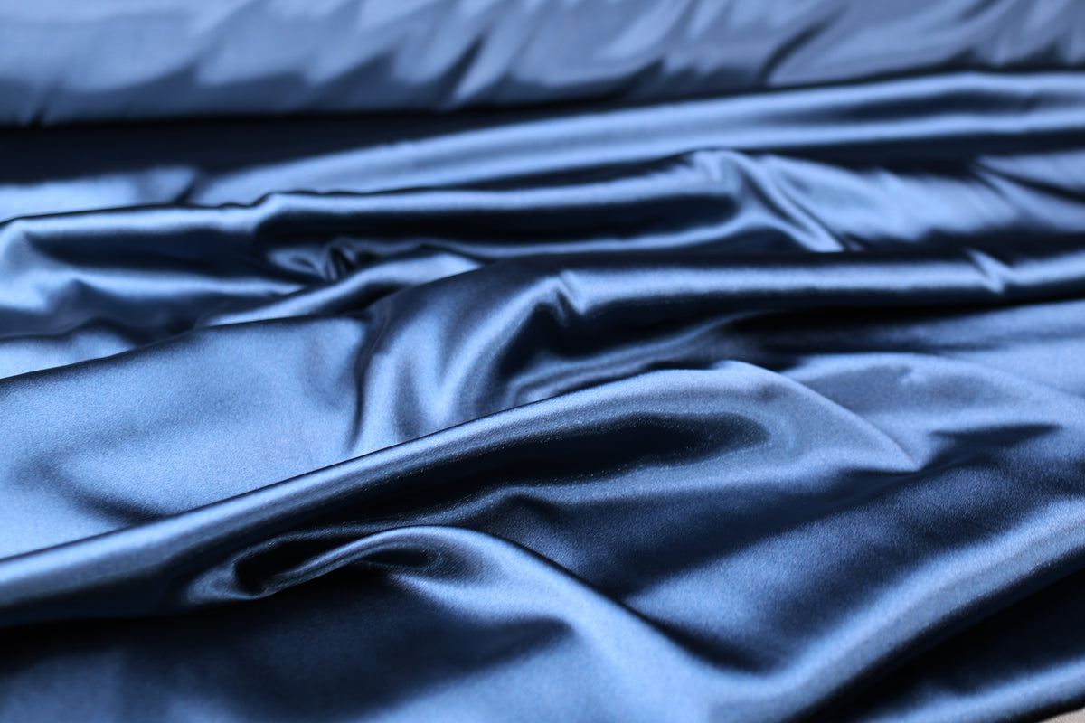 Charmeuse Satin Fabric by the Yard, Silky Polyester for Bridal, Prom and Costume Sewing