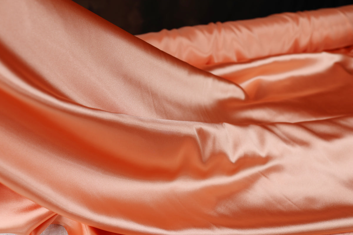 Charmeuse Satin Fabric by the Yard, Silky Polyester for Bridal, Prom and Costume Sewing