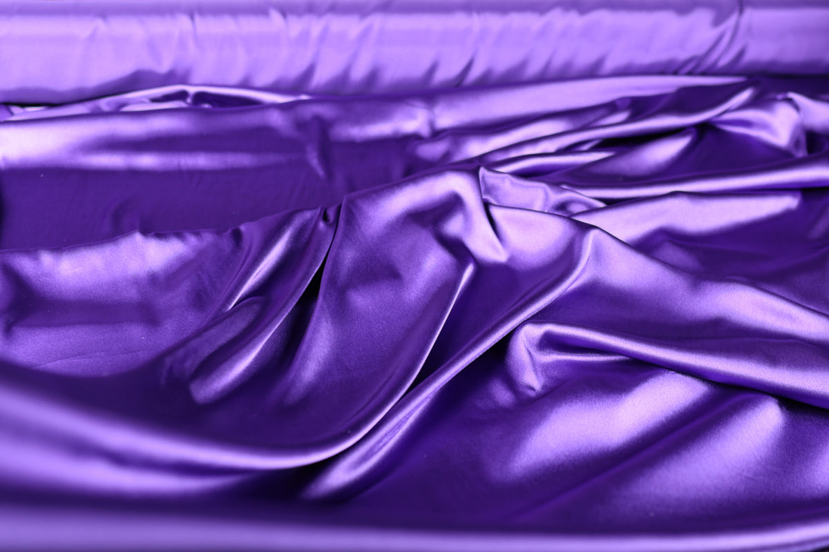 Charmeuse Satin Fabric by the Yard, Silky Polyester for Bridal, Prom and Costume Sewing