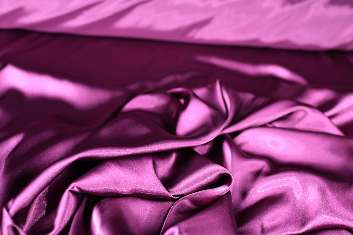 Charmeuse Satin Fabric by the Yard, Silky Polyester for Bridal, Prom and Costume Sewing