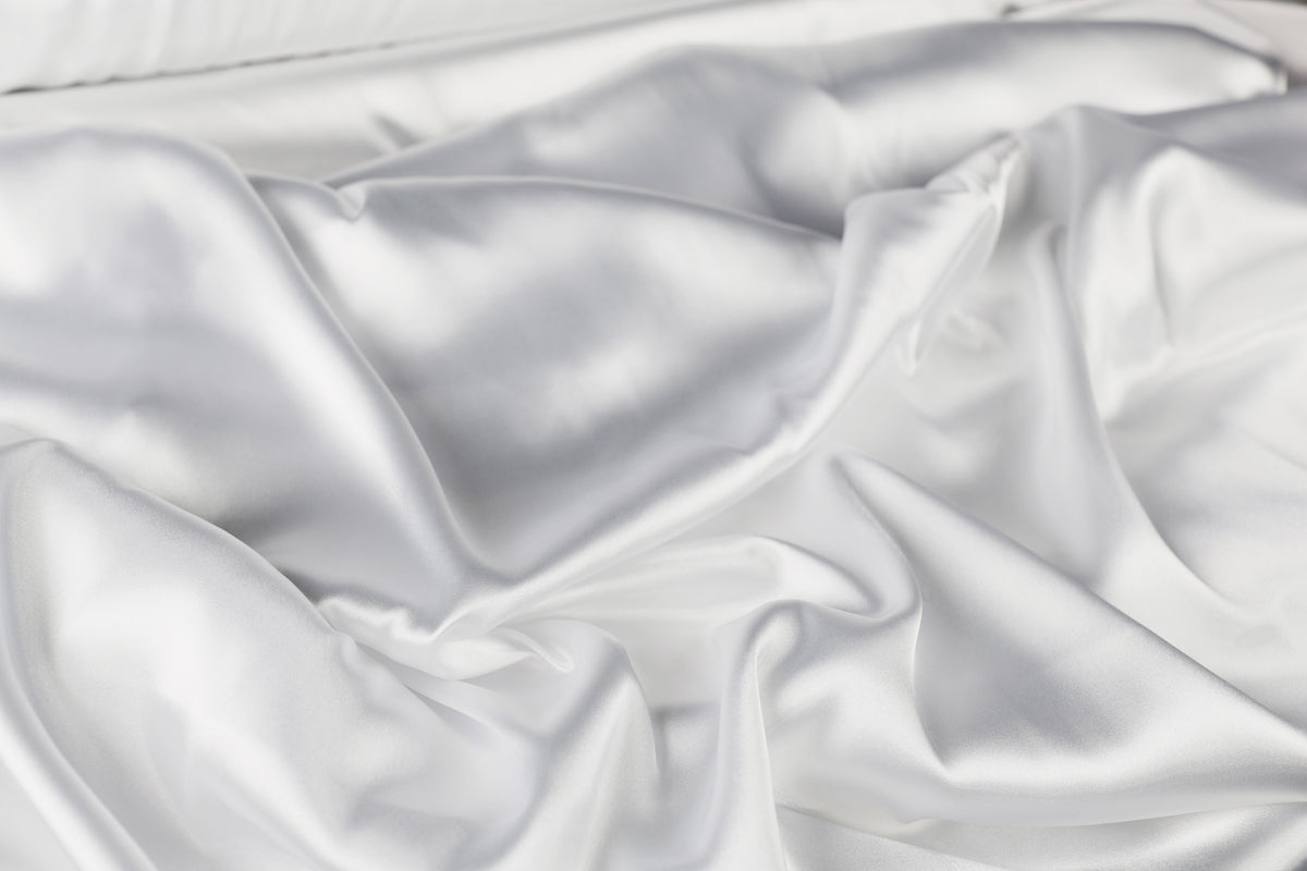 Charmeuse Satin Fabric by the Yard, Silky Polyester for Bridal, Prom and Costume Sewing