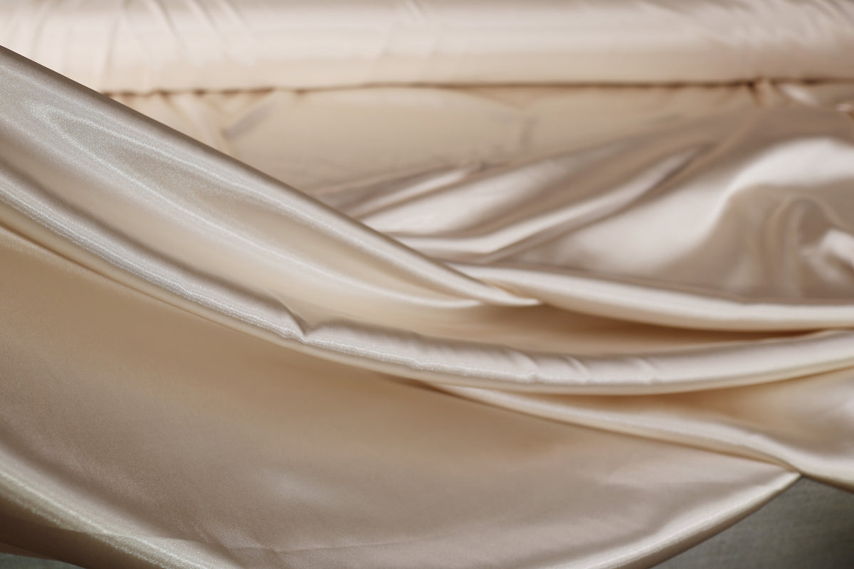 Charmeuse Satin Fabric by the Yard, Silky Polyester for Bridal, Prom and Costume Sewing