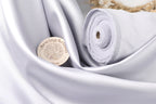 Silver Mikado Satin Fabric | 58/60" Polyester, Evening Dress Material