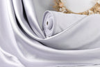 Silver Mikado Satin Fabric | 58/60" Polyester, Evening Dress Material