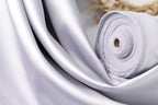 Silver Mikado Satin Fabric | 58/60" Polyester, Evening Dress Material