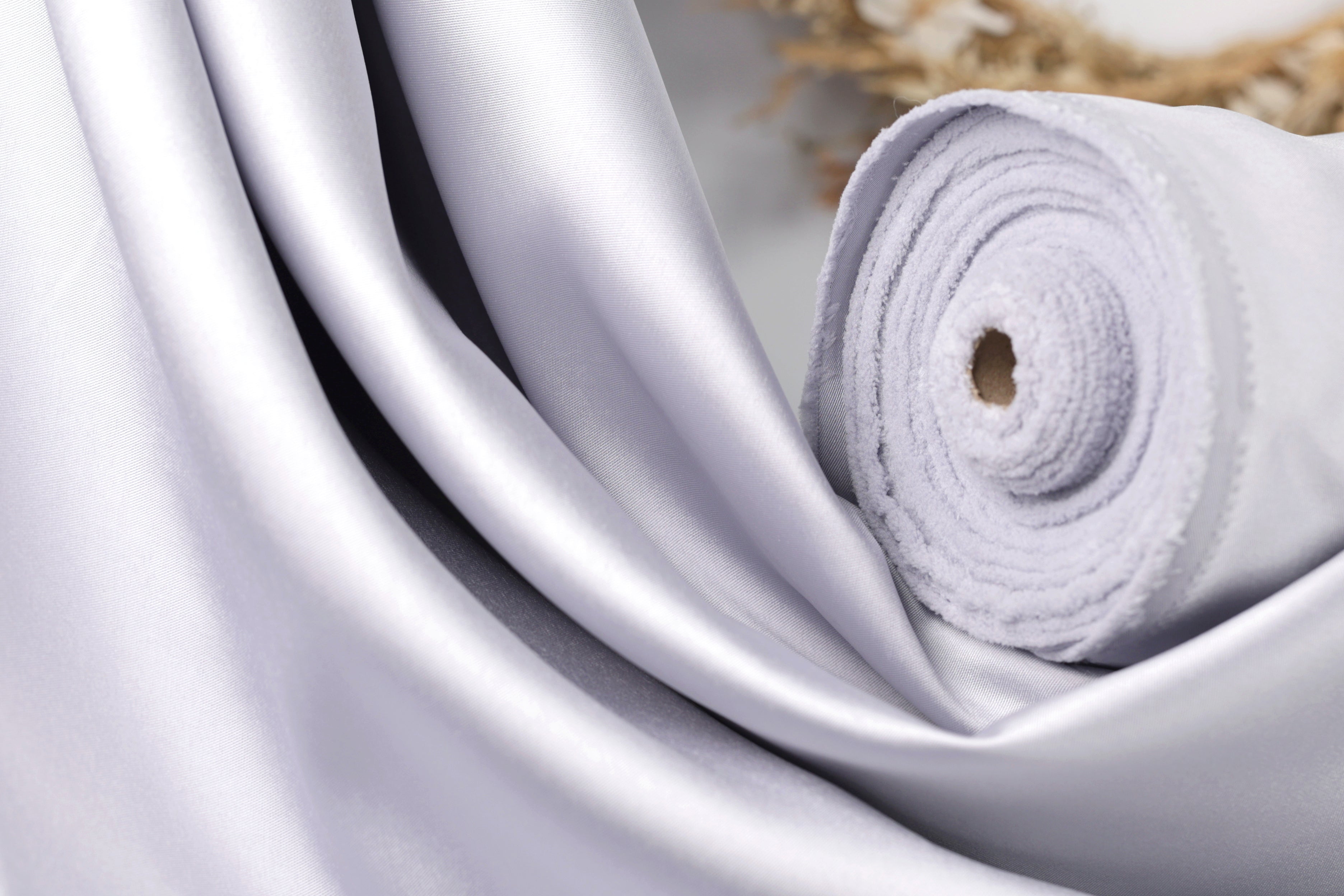 Silver Mikado Satin Fabric | 58/60" Polyester, Evening Dress Material