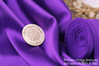 Purple Mikado Satin Fabric | Deep Violet Polyester, 58/60" Wide