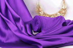 Purple Mikado Satin Fabric | Deep Violet Polyester, 58/60" Wide