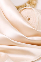 Champagne Mikado Satin Fabric | Bridal & Evening Wear, 58/60" Wide