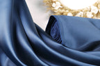 Navy Mikado Satin Fabric | Deep Blue Polyester, 58/60" Wide