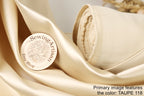 Taupe Mikado Satin Fabric | Golden Beige Polyester, 58/60" Wide
