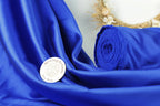 Royal Blue Mikado Satin Fabric | Formal Gown Polyester, 58/60"