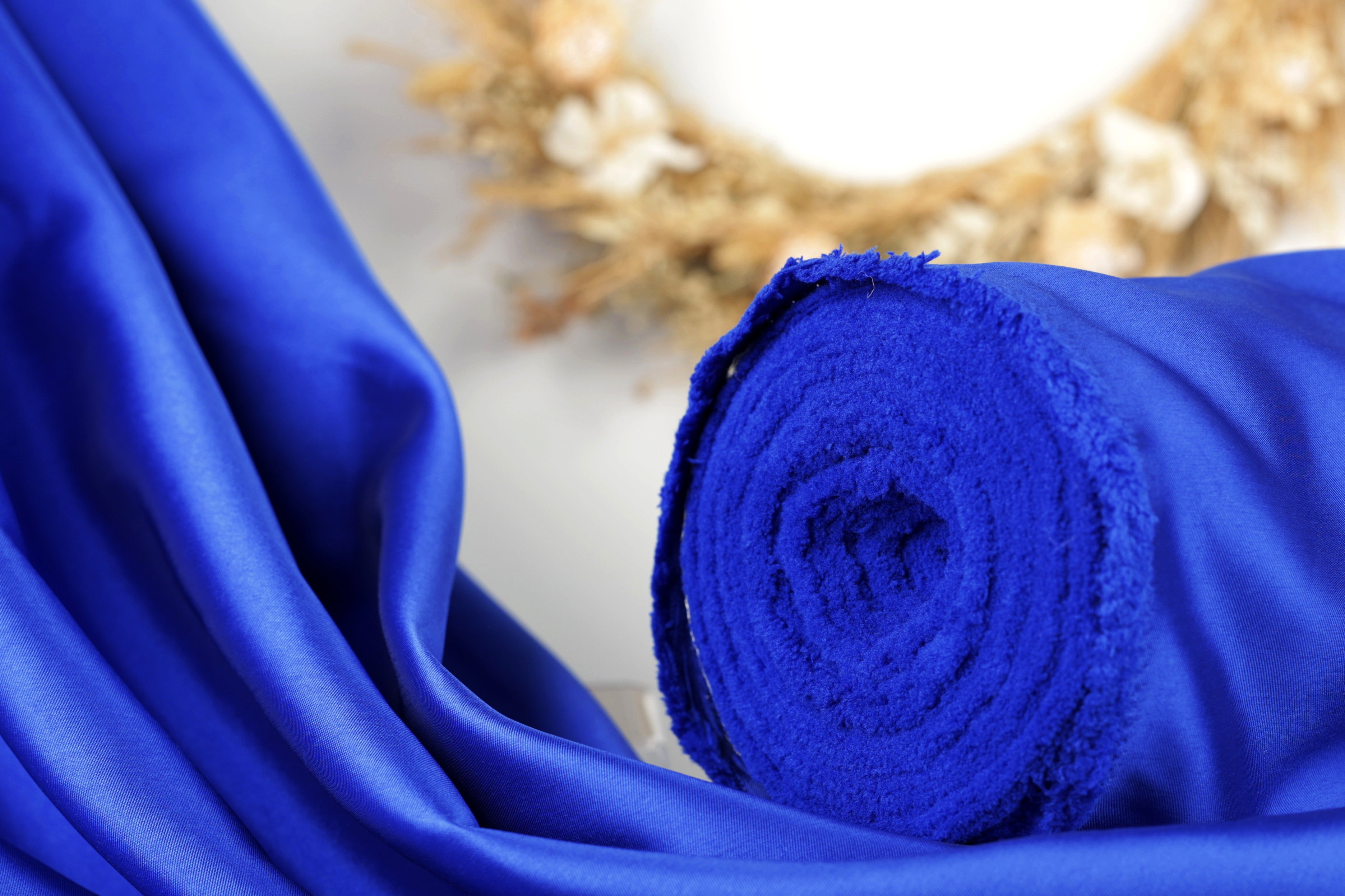 Royal Blue Mikado Satin Fabric | Formal Gown Polyester, 58/60"