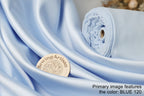Blue Mikado Satin Fabric | Polyester, Bridesmaid Dress Material