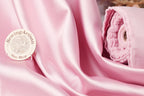 Mauve Mikado Satin Fabric | Polyester Beige Material for Evening Wear