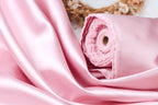Mauve Mikado Satin Fabric | Polyester Beige Material for Evening Wear
