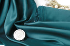 Hunter Green Mikado Satin Fabric | Structured Polyester, 58/60" Wide