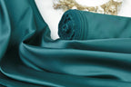 Hunter Green Mikado Satin Fabric | Structured Polyester, 58/60" Wide