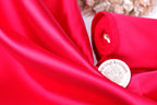 Red Mikado Satin Fabric | Polyester Material for Gowns