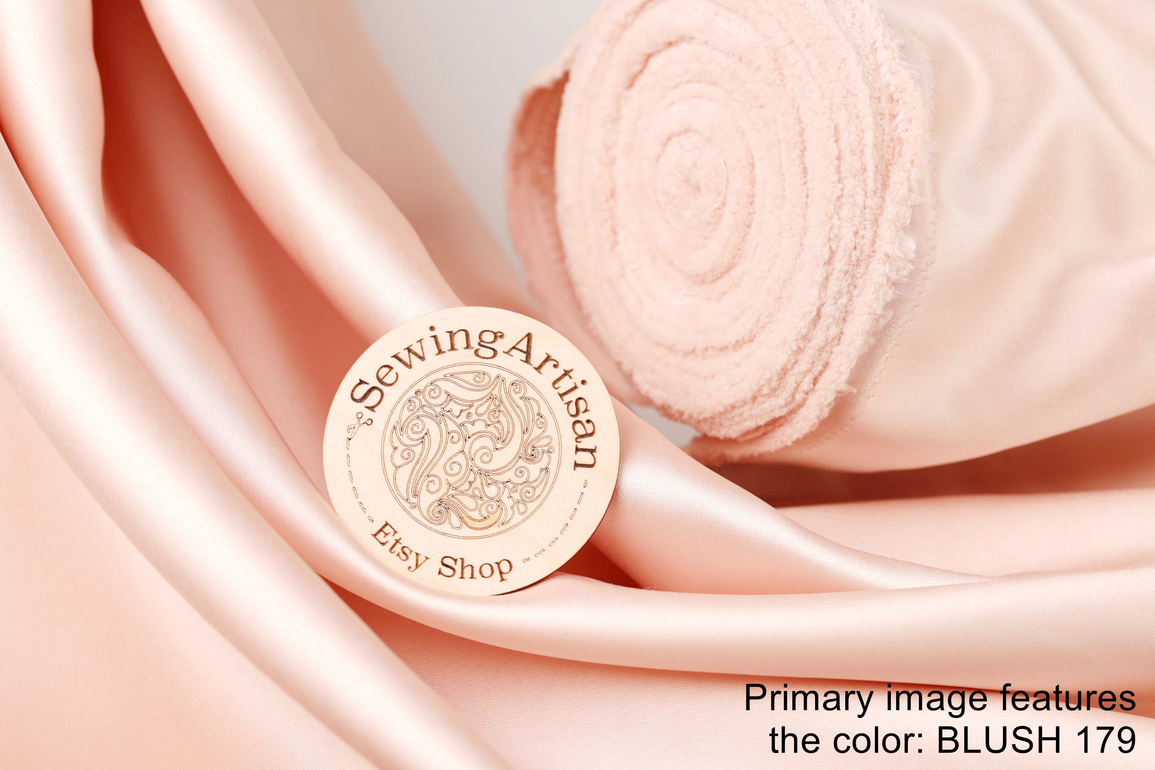 Blush Mikado Satin Fabric by the Yard | Beige Nude Polyester Material 58/60" for Wedding Dresses & Romantic Couture Design