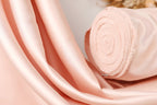 Blush Mikado Satin Fabric by the Yard | Beige Nude Polyester Material 58/60" for Wedding Dresses & Romantic Couture Design