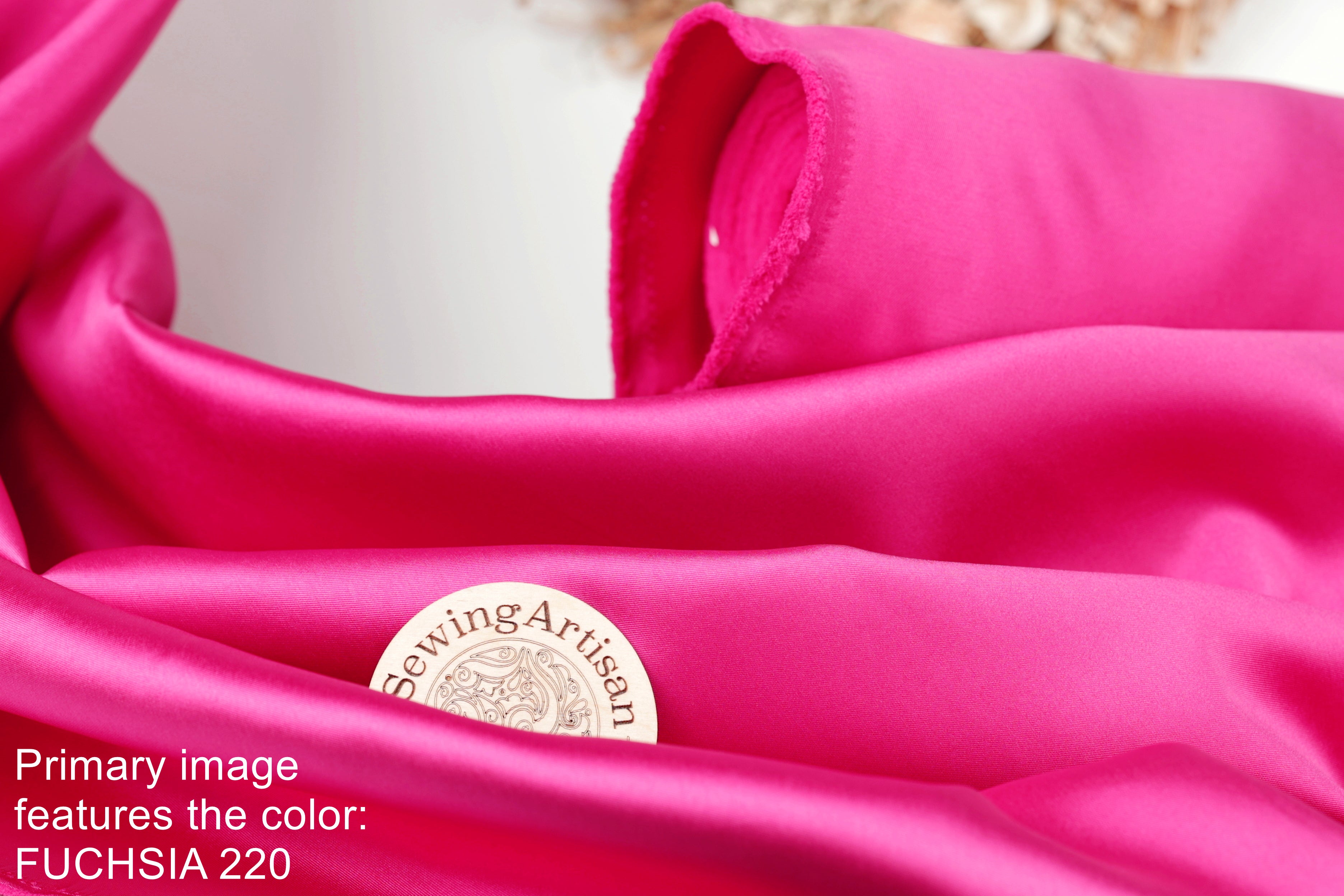 Fuchsia Mikado Satin Fabric | 58/60" Polyester Material
