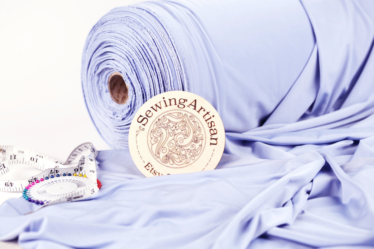 Periwinkle Venechia Stretch Fabric – Soft Matte 4-Way Knit by the Yard