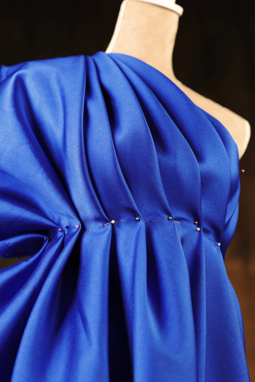 Royal Blue Mikado Satin Fabric | Formal Gown Polyester, 58/60"