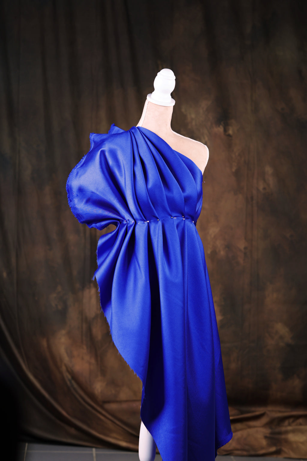 Royal Blue Mikado Satin Fabric | Formal Gown Polyester, 58/60"
